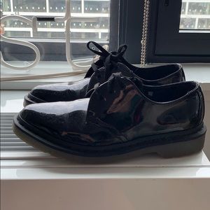 Dr. martens black patent leather oxfords size 8